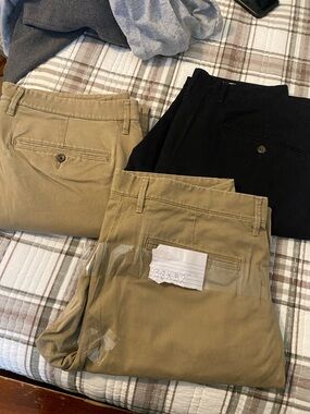 BUNDLE OF 3 Men's Every Wear Chino mid rise Black Pants